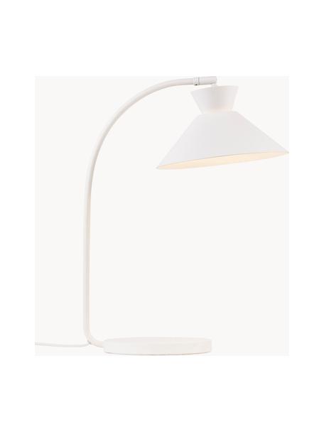 Lampa biurkowa Dial, Stelaż: metal powlekany, Biały, Ø 25 x W 51 cm
