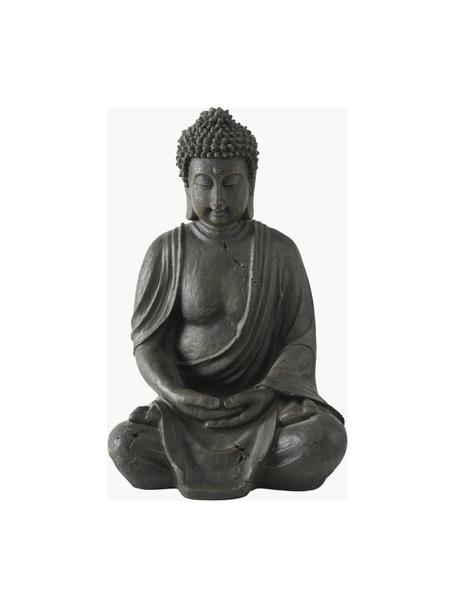 Deko-Objekt Buddha, Kunststoff, Schwarzbraun, B 26 x H 40 cm