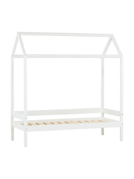 Lettino bambini in legno di pino Eco Comfort 70 x 160 cm, Legno di pino massiccio, certificato FSC, compensato, Bianco, Larg. 70 x Lung. 160 cm