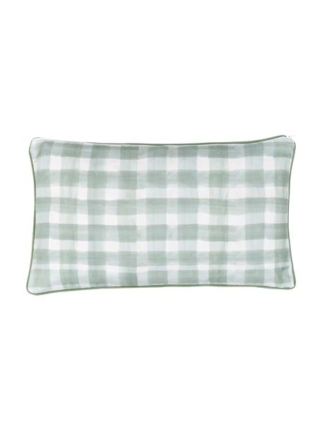 Designer Wendekissenhülle Check von Candice Gray, 100% Baumwolle, GOTS zertifiziert, Grün, B 30 x L 50 cm