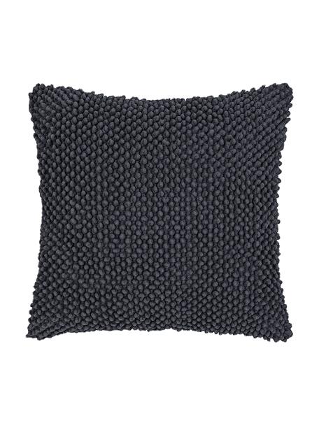 Poszewka na poduszkę Indi, 100% bawełna, Ciemny szary, S 45 x D 45 cm