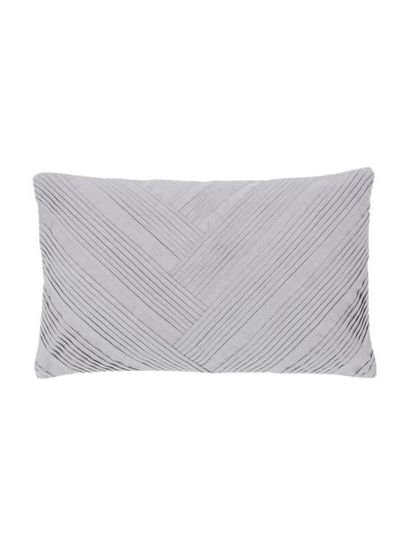 Federa arredo strutturata in lino grigio Maya, 51% lino, 49% cotone, Grigio, Larg. 30 x Lung. 50 cm