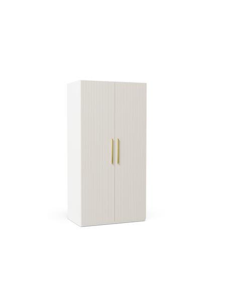 Guardaroba componibile con ante battenti Simone, larg. 100 cm, in diverse varianti, Legno, beige, Interno Basic, larg. 100 x alt. 200 cm
