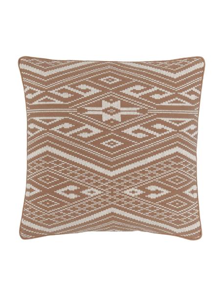 Housse de coussin 45x45 en coton brun Blaki, 100 % coton, Brun, larg. 45 x long. 45 cm