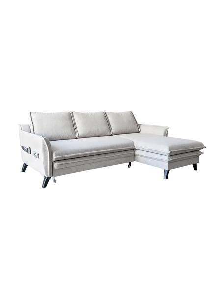 Sofa narożna z funkcją spania i miejscem do przechowywania Charming Charlie, Tapicerka: 100% poliester, w dotyku , Stelaż: drewno naturalne, płyta w, Beżowy, S 228 x G 150 cm