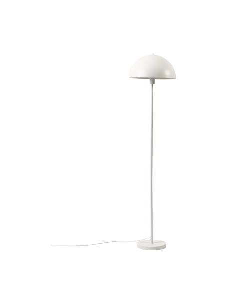 Lámpara de pie Matilda, Pantalla: metal con pintura en polv, Cable: cubierto en tela, Blanco, Ø 40 x Al 164 cm