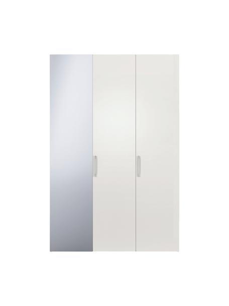 Draaideurkast Madison 3-deurs met spiegeldeur, inclusief montageservice, Frame: panelen op houtbasis, gel, Wit, B 152 x H 230 cm
