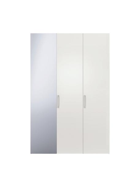 Draaideurkast Madison 3-deurs met spiegeldeur, inclusief montageservice, Frame: panelen op houtbasis, gel, Wit, met spiegeldeur, B 152 x H 230 cm
