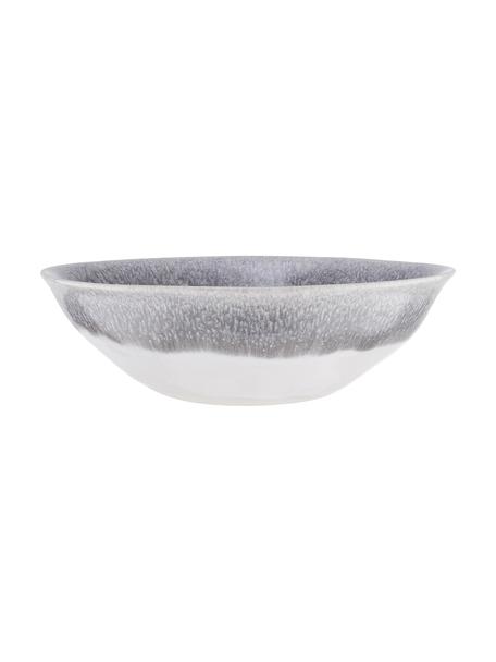 Assiettes creuses artisanales avec dégradé Atlanti, 4 pièces, Grès cérame, Gris, blanc, Ø 19 x haut. 6 cm