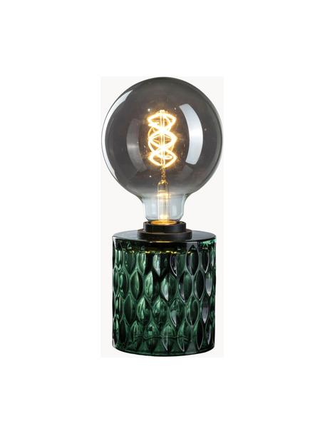 Lámpara de noche Crystal Magic, Cable: cubierto en tela, Blanco, dorado, Ø 11 x Al 13 cm
