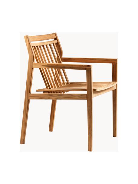 Krzesło ogrodowe z drewna tekowego Sammen, Drewno tekowe z certyfikatem FSC, Drewno tekowe, S 63 x G 60 cm