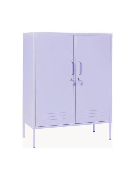 Metalen dressoir The Midi, Gepoedercoat staal, Lila, B 85 x H 111 cm