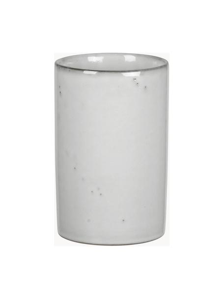 Ručne vyrobená nádoba na kuchynské náradie Nordic Sand, Kamenina, Svetlosivá, Ø 9 x V 15 cm
