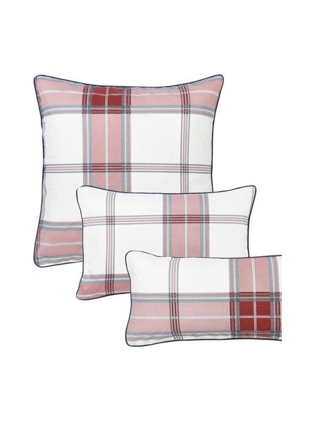Poszewka na poduszkę z perkalu Scarlet, Czerwony, biały, S 40 x D 80 cm