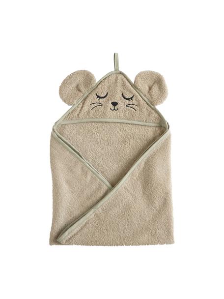 Babyhandtuch Mouse aus Bio-Baumwolle, 100 % Bio-Baumwolle, GOTS-zertifiziert, Greige, B 72 x L 72 cm