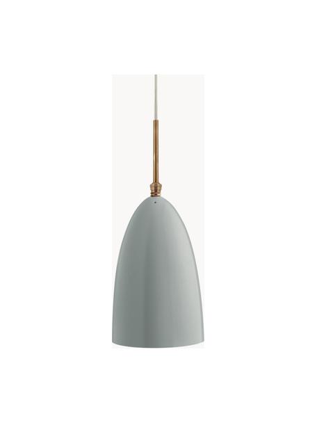 Lampada a sospensione piccola Gräshoppa, Paralume: alluminio verniciato a po, Grigio, ottonato, Ø 15 x Alt. 23 cm