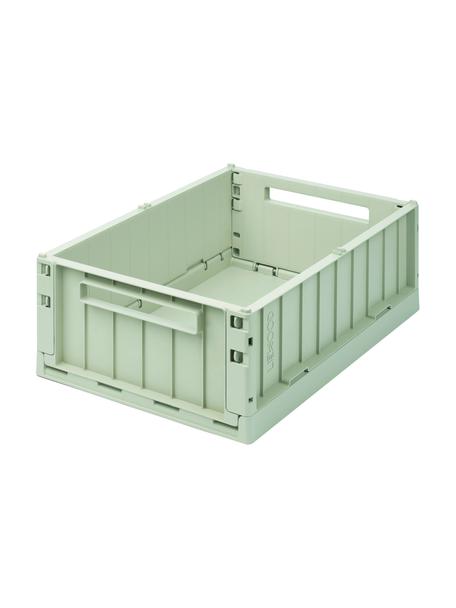 Klappbox Weston aus recyceltem Kunststoff, gross, Recycelter Kunststoff, Pastellgrün, B 50 x H 20 cm