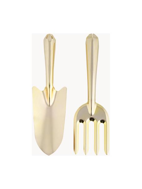 Set 2 utensili da giardinaggio Monia, Acciaio rivestito, Dorato, Larg. 8 x Alt. 27 cm