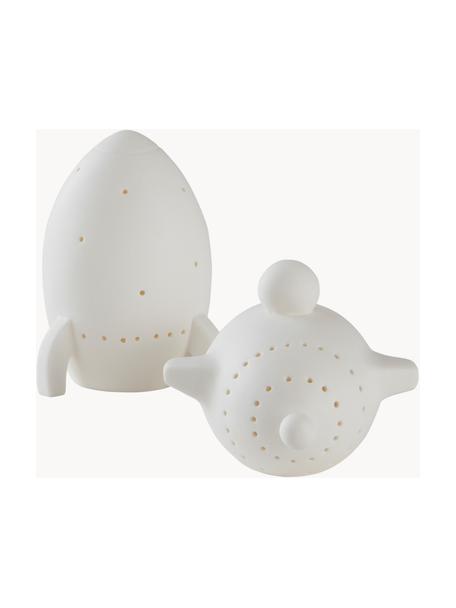 Set di 2 lampade per bambini a LED a batteria Navi, Ceramica, Bianco latte, Set in varie misure