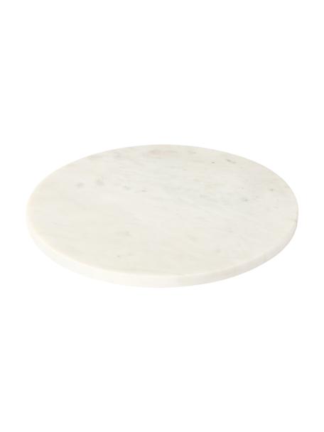 Marmeren serveerplateau Aika, Ø 30 cm, Marmer, Gemarmerd wit, Ø 30 x H 2 cm