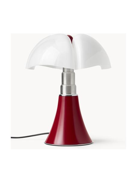 Lampa stołowa LED z funkcją przyciemniania Pipistrello, Stelaż: metal, aluminium, lakiero, Burgundowy, matowy, Ø 27 x W 35 cm