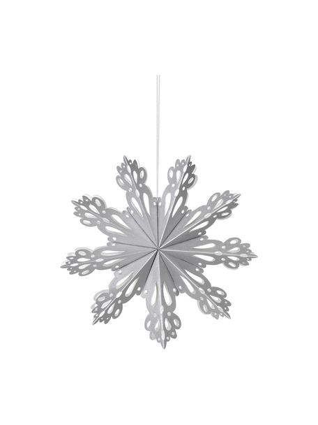 Schneeflocken-Anhänger Snowflake, 2 Stück, Papier, Silberfarben, Ø 15 cm