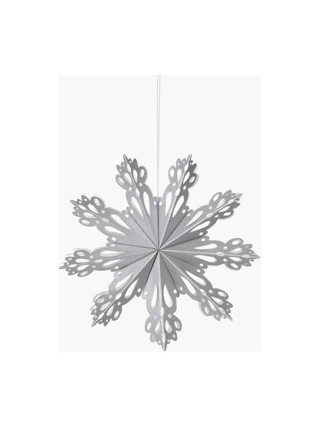 Adorno para colgar copo de nieve Snowflake, Papel, Plateado, Ø 15 cm
