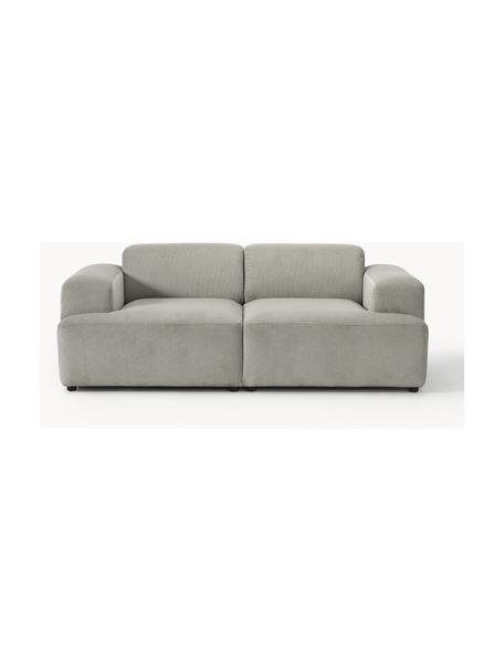 Cord-Sofa Melva (2-Sitzer), Bezug: Cord (92% Polyester, 8% P, Gestell: Massives Kiefernholz, Spa, Cord Grau, B 198 x T 101 cm