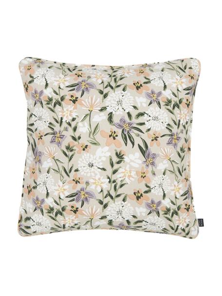 Housse de coussin 50x50 pur coton Fiori, 100 % coton, Multicolore, larg. 50 x long. 50 cm