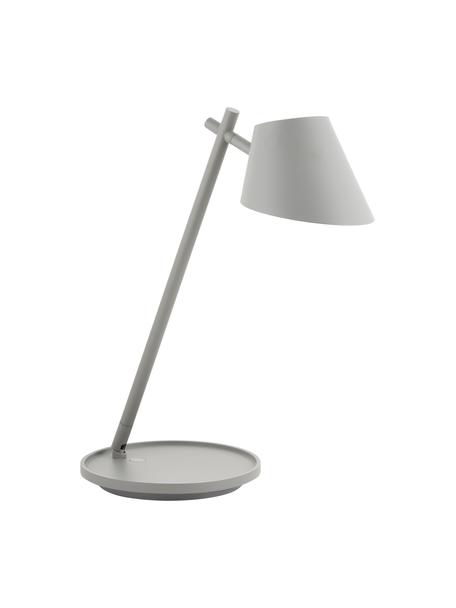 Dimmbare LED-Schreibtischlampe Stay, Lampenschirm: Aluminium, Grau, Ø 20 x H 45 cm