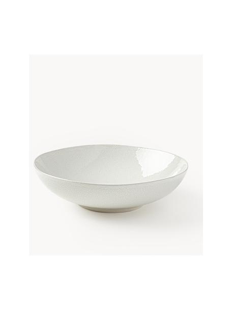 Assiettes à pâtes avec émail réactif Gemma, 2 pièces, Grès, Blanc, Ø 19 x haut. 5 cm