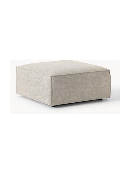 Sofa-Hocker Lennon aus Leinen-Mix, Bezug: 50 % Viskose, 25 % Leinen, Gestell: Fichtenholz, Sperrholz, m, Leinen-Mix Grau, B 88 x T 88 cm