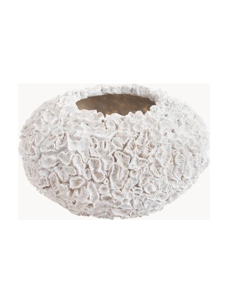 Design Vase Lame, Polyresin, Off White, Ø 49 x H 27 cm
