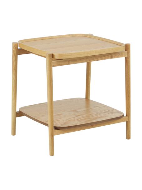 Stolik pomocniczy z drewna dębowego Libby, Stelaż: lite drewno dębowe, lakie, Drewno dębowe, S 49 x W 50 cm