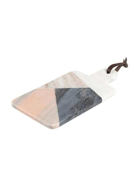 Marmeren snijplank Bradney, Keramiek, marmer, kunstleer, Meerkleurig, gemarmerd, L 30 x B 15 cm