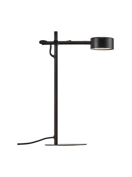 Lámpara de escritorio regulable LED Clyde, Pantalla: metal recubierto, Cable: cubierto en tela, Negro, An 15 x Al 41 cm