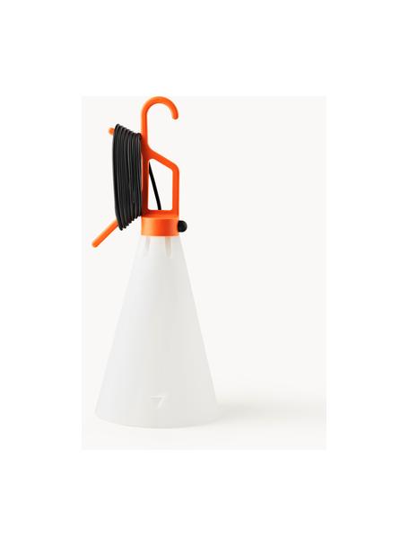 Lampa stołowa Mayday, Tworzywo sztuczne, Pomarańczowy, biały, Ø 23 x W 55 cm