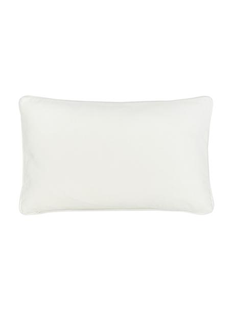 Federa arredo in velluto bianco Dana, 100% velluto di cotone, Bianco crema, Larg. 30 x Lung. 50 cm