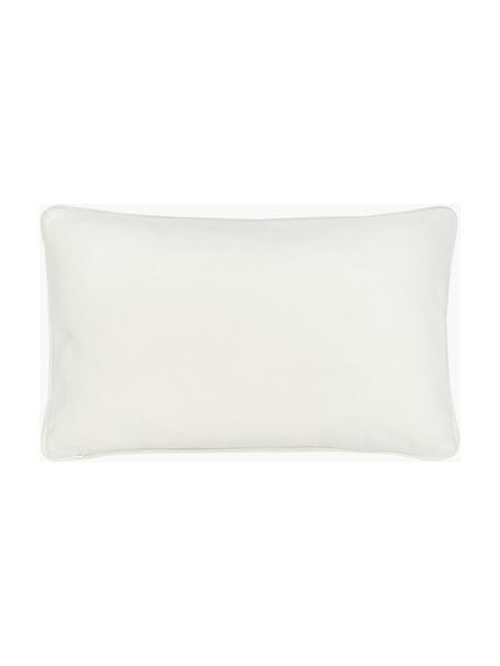 Housse de coussin velours blanc crème uni Dana, 100 % velours de coton, Beige, larg. 30 x long. 50 cm