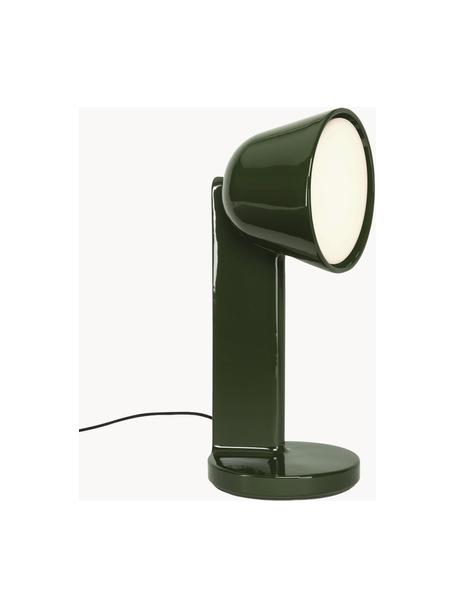 Grande lampe à poser artisanale Ceramique Side, Céramique, Vert foncé, Ø 21 x haut. 50 cm