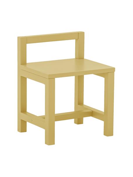Kinder-Stuhl Rese in Gelb, Mitteldichte Holzfaserplatte (MDF), Gummibaumholz, Mitteldichte Holzfaserplatte (MDF), Gummibaumholz, gelb lackiert, B 32 x T 28 cm