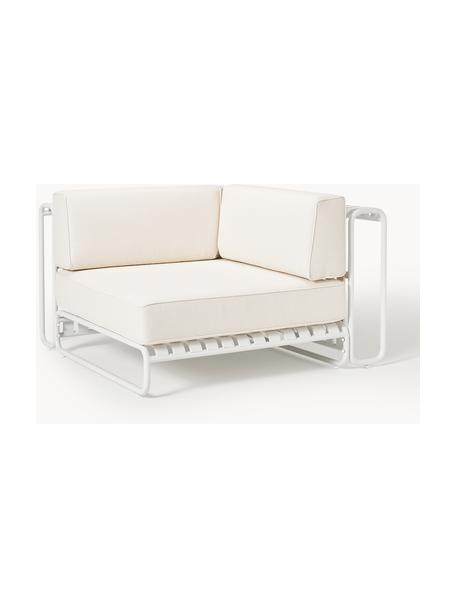 Garten-Eckmodul Caio, Bezug: 100 % Polyester Der hochw, Gestell: Aluminium, Off White, Weiß, B 115 x T 115 cm