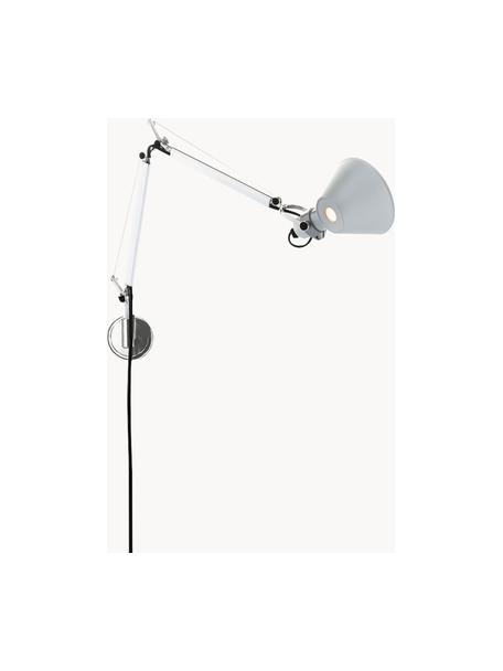 Grosse verstellbare Wandleuchte Tolomeo Micro mit Stecker, Weiss, matt, B 49 - 73 x H 41 - 74 cm