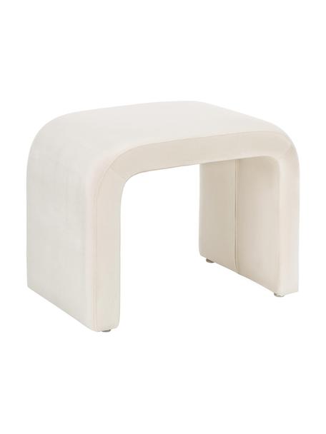 Sametový taburet Penelope, Samet krémově bílá, Š 61 cm, V 46 cm