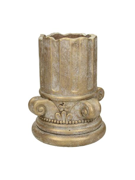 Macetero Column, Cemento, Dorado, Ø 15 x Al 17 cm