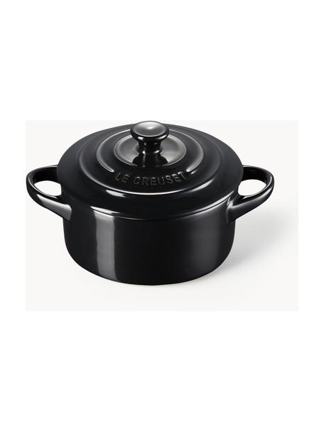 Cocotte mini de gres Signature Collection, Cerámica de gres, Negro, Ø 10 cm x Al 8 cm, 250 ml