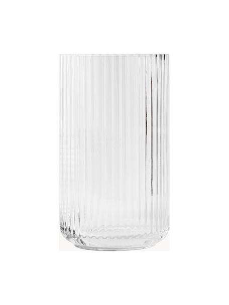 Vase en verre soufflé bouche Lyngby, haut. 25 cm, Verre, Transparent, Ø 15 x haut. 25 cm
