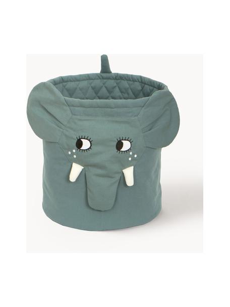 Panier de rangement chambre d'enfant Elephant, Vert sauge, Ø 35 x haut. 40 cm