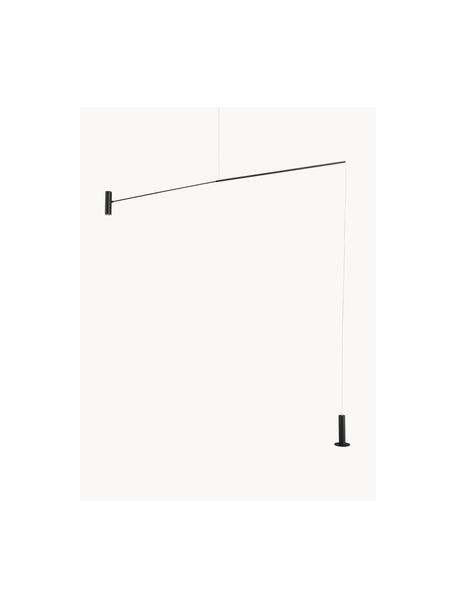 Velké závěsné LED svítidlo Voice, Černá, Š 185 cm, V 18 cm