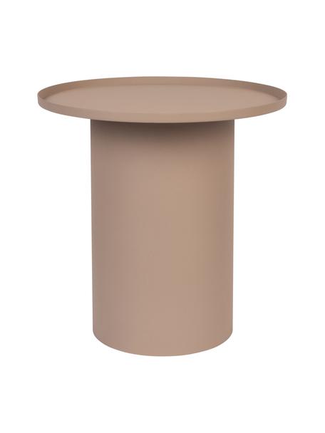 Ronde metalen bijzettafel Sverre, Gepoedercoat metaal, Oudroze, Ø 46 x H 45 cm